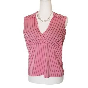 LARGE| Black&Pink |Striped| Tank Top By FashionBug